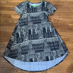 XXS CARLY dress. Black and grey Aztec design